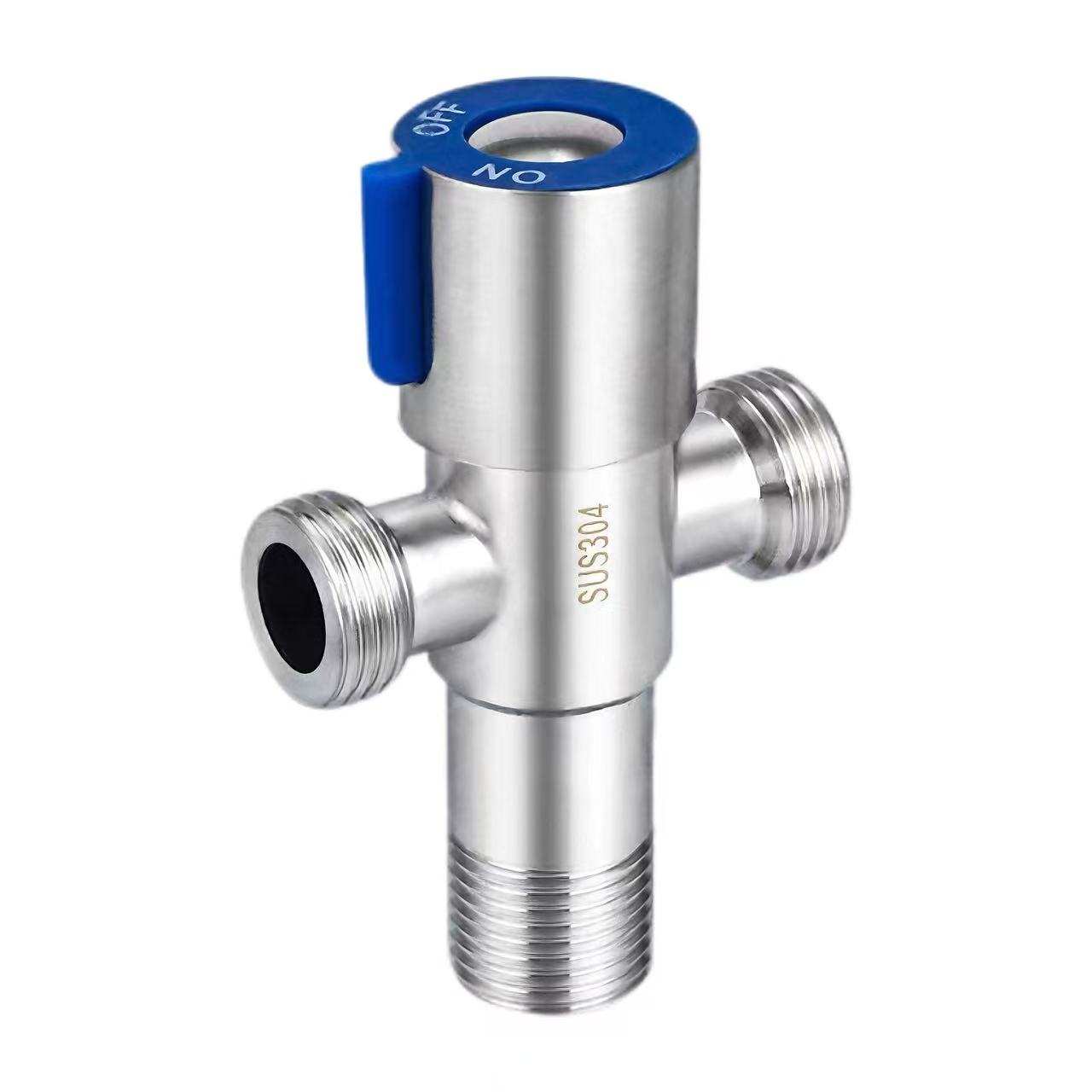 Blue Handle 180 ° Dual Outlet Dräierkoalitioun Wénkel Krunn