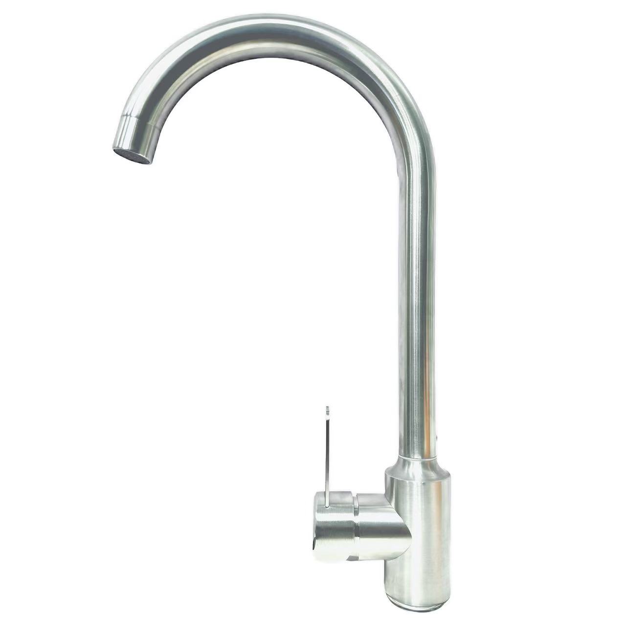Pinselen STAINLESS Steel Slim Single-Handle rotéierend ënnerzegoen faucet