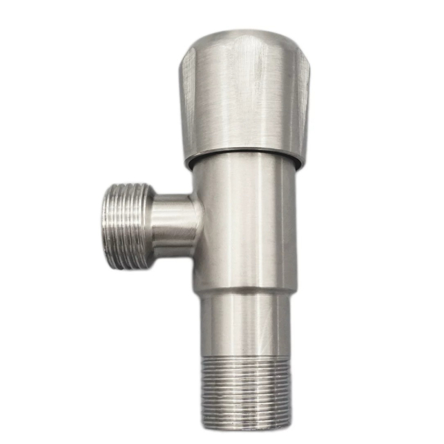 Brushed STAINLESS Stol Universal waarm a kal Waasser Inlet Wénkel Krunn