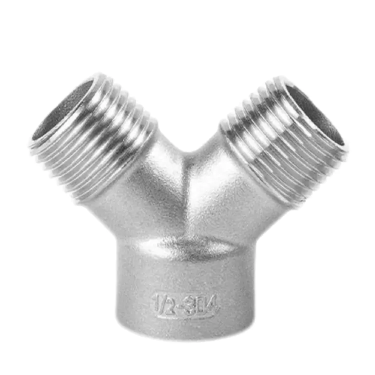 BSP STAINLESS Steel weiblech-weiblech-männlech Y-Typ Pipe Tee