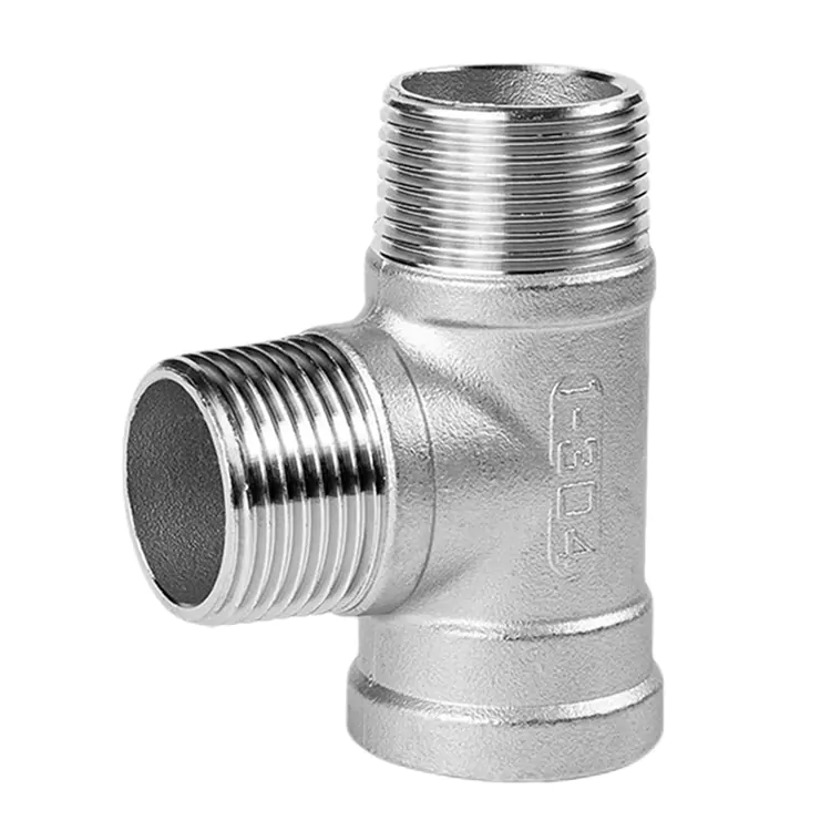 BSP STAINLESS Stol männlech-weiblech-weiblech Tee Fitting