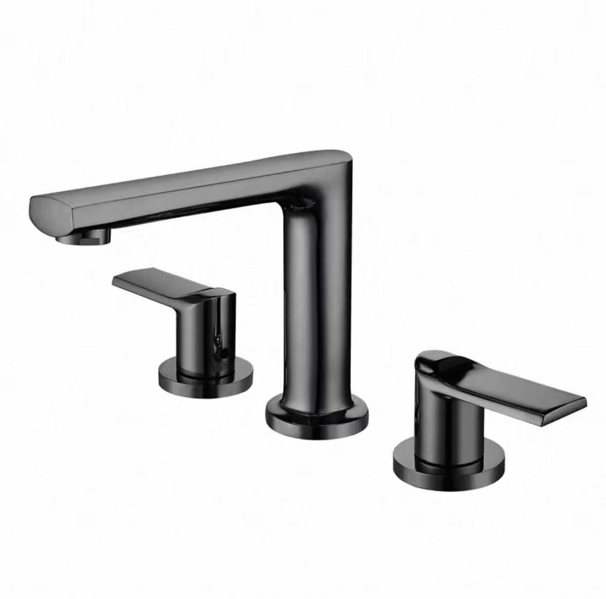 Glanzpabeier Black Spigel Dräihandtak Faucet