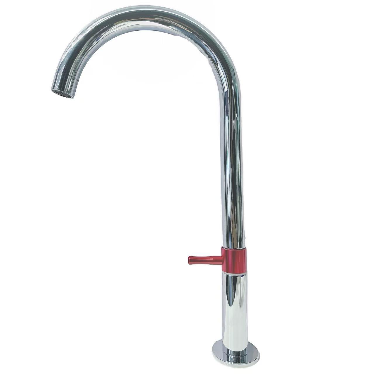 Glanzpabeier High-Arch Gooseneck Single Kale Kichen ënnerzegoen Faucet