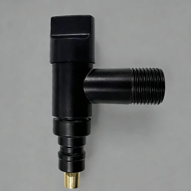 Black Square Knob Stop Valve for Washing Machine
