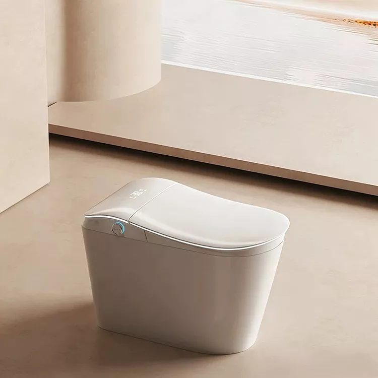 Smart Toilette Mat Built-In Waasserfilter A Fouss-aktivéiert Spülen