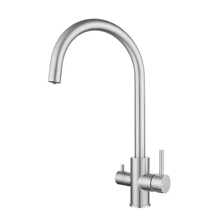 Swan Neck 3-an-1 Kitchen Hot a Cold Faucet Swan Neck 3-an-1 Kitchen Hot a Cold Faucet